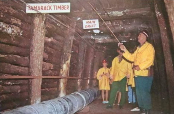 Iron Mountain Iron Mine - Old Postcard View (newer photo)